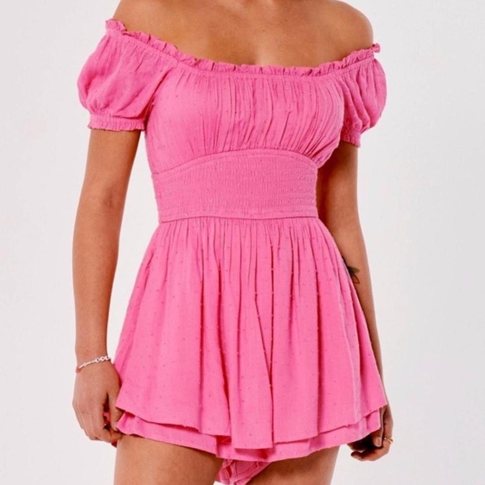 Pink Hollister Off-Shoulder Dress/ Romper